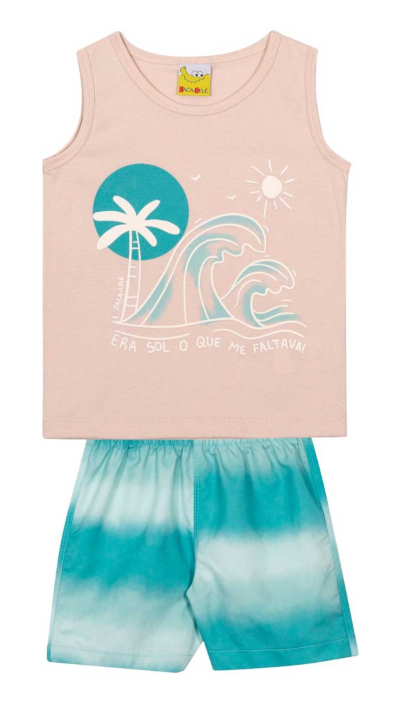 Conjunto Regata e Bermuda Jaca Lel