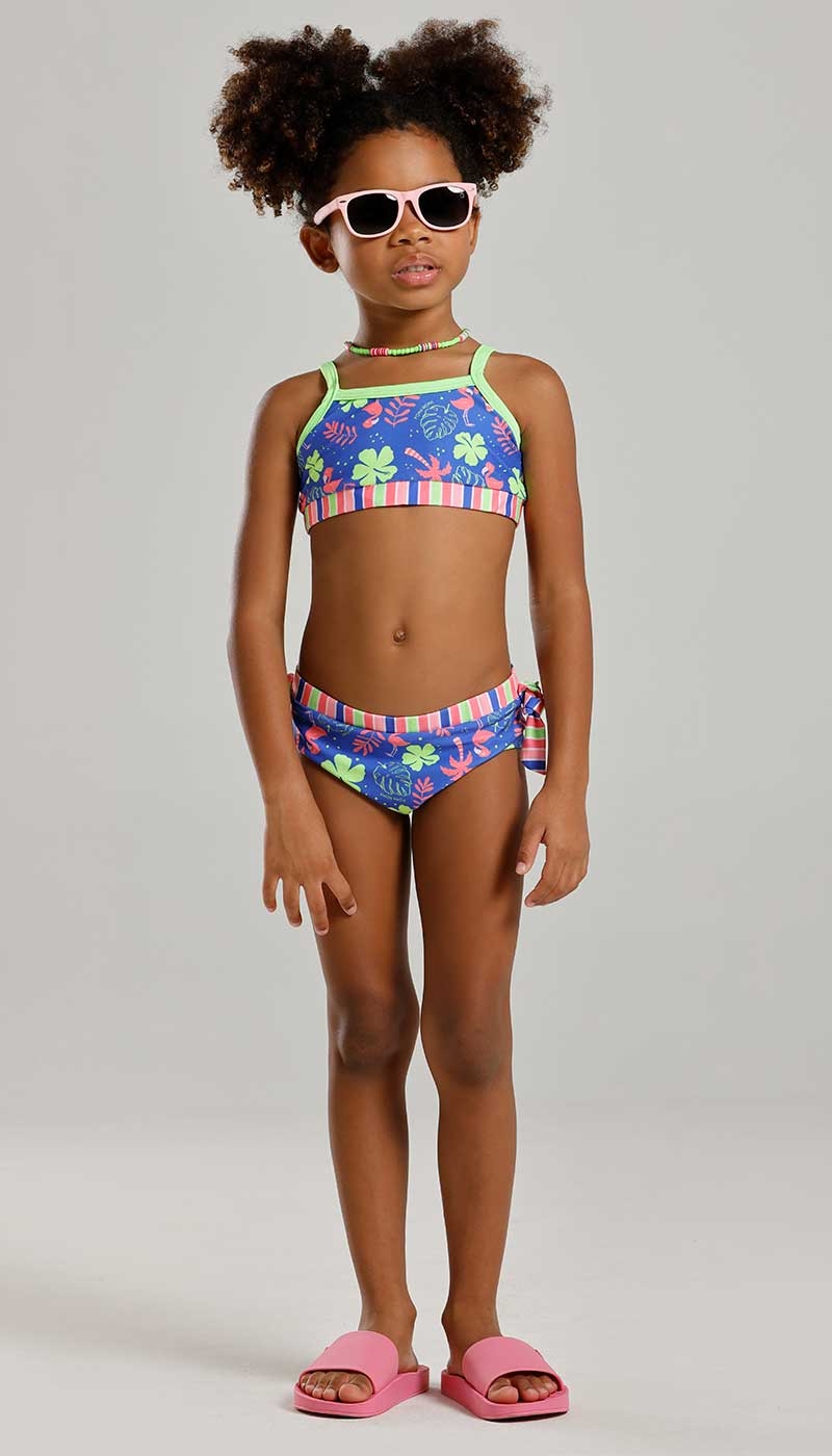 Biquni Infantil Estampa Flamingo Poah Noah